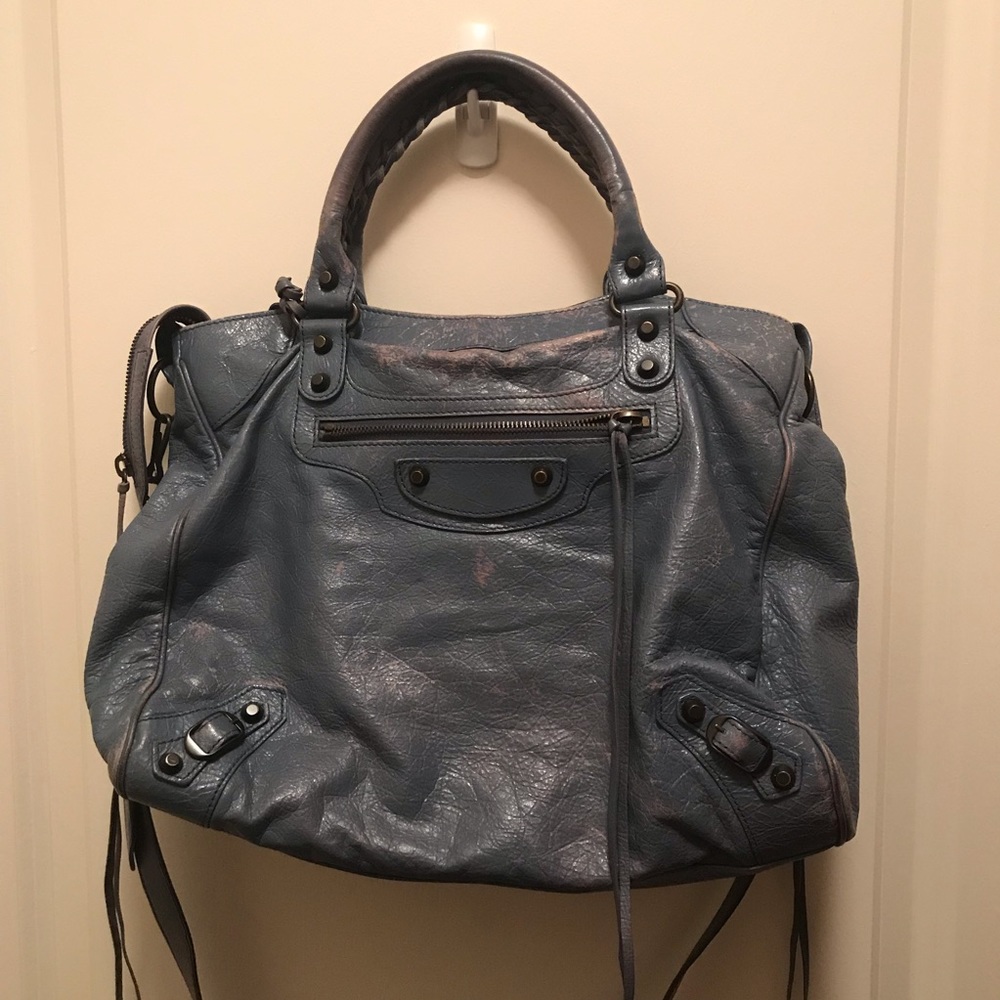 Balenciaga City Classic Studs Bag Leather